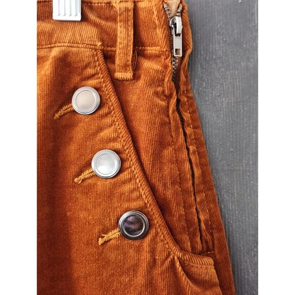 Women's size 14 Brown Corduroy Wide Leg Fall Pants by ModCloth - Picture 4 of 12